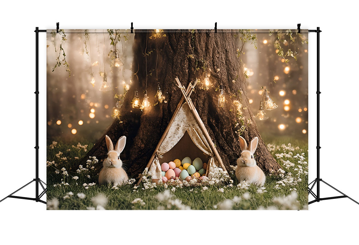 Easter Backdrops Ideas Magical Bunny Cozy Tent Backdrop CSH2-35