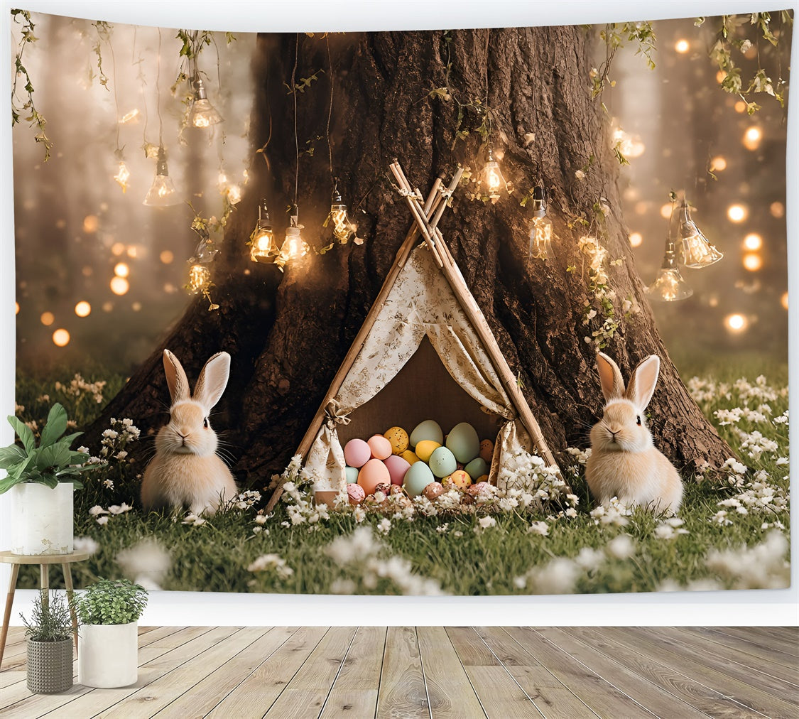 Easter Backdrops Ideas Magical Bunny Cozy Tent Backdrop CSH2-35