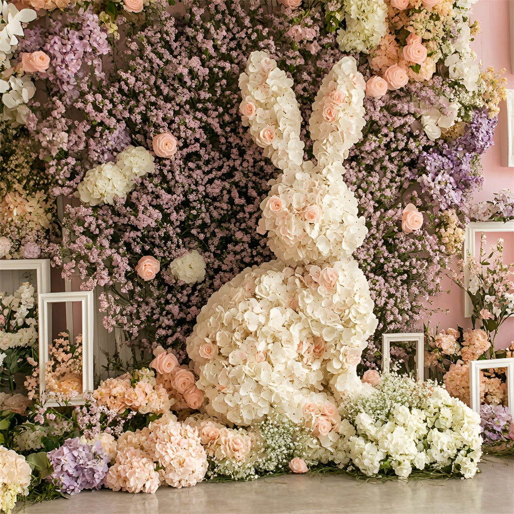 Easter Photography Backdrops Spring Garden Flower Bunny Backdrop CSH2-38