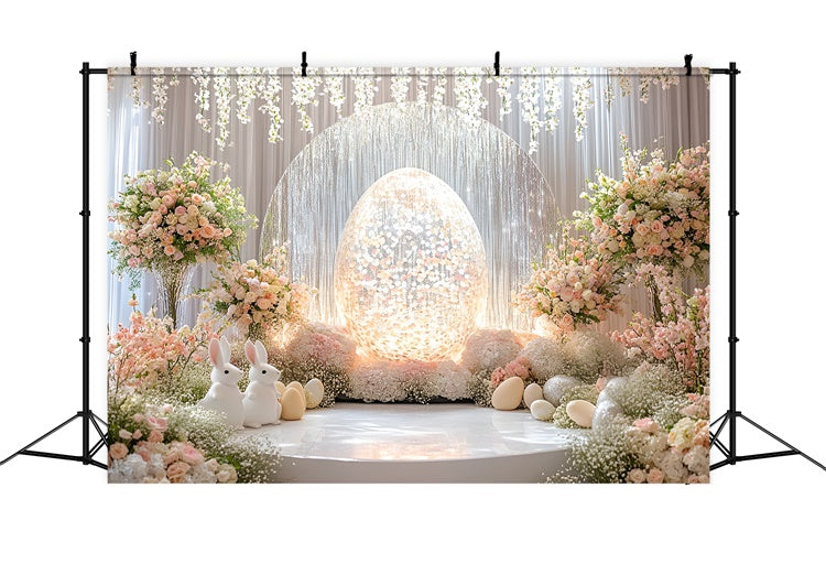 Easter Backdrop Dreamy Spring Scene Glowing Eggs Backdrop CSH2-42