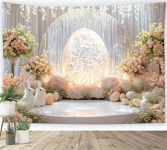 Easter Backdrop Dreamy Spring Scene Glowing Eggs Backdrop CSH2-42