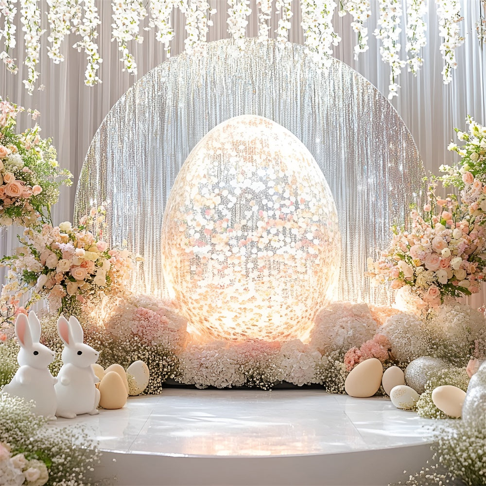 Easter Backdrop Dreamy Spring Scene Glowing Eggs Backdrop CSH2-42