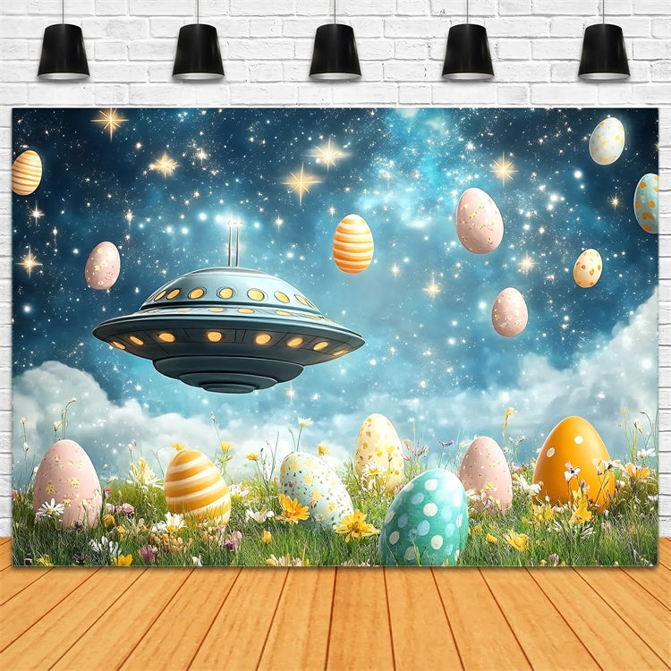 Easter Backdrop Photography Easter Space Egg Adventure Backdrop CSH2-49