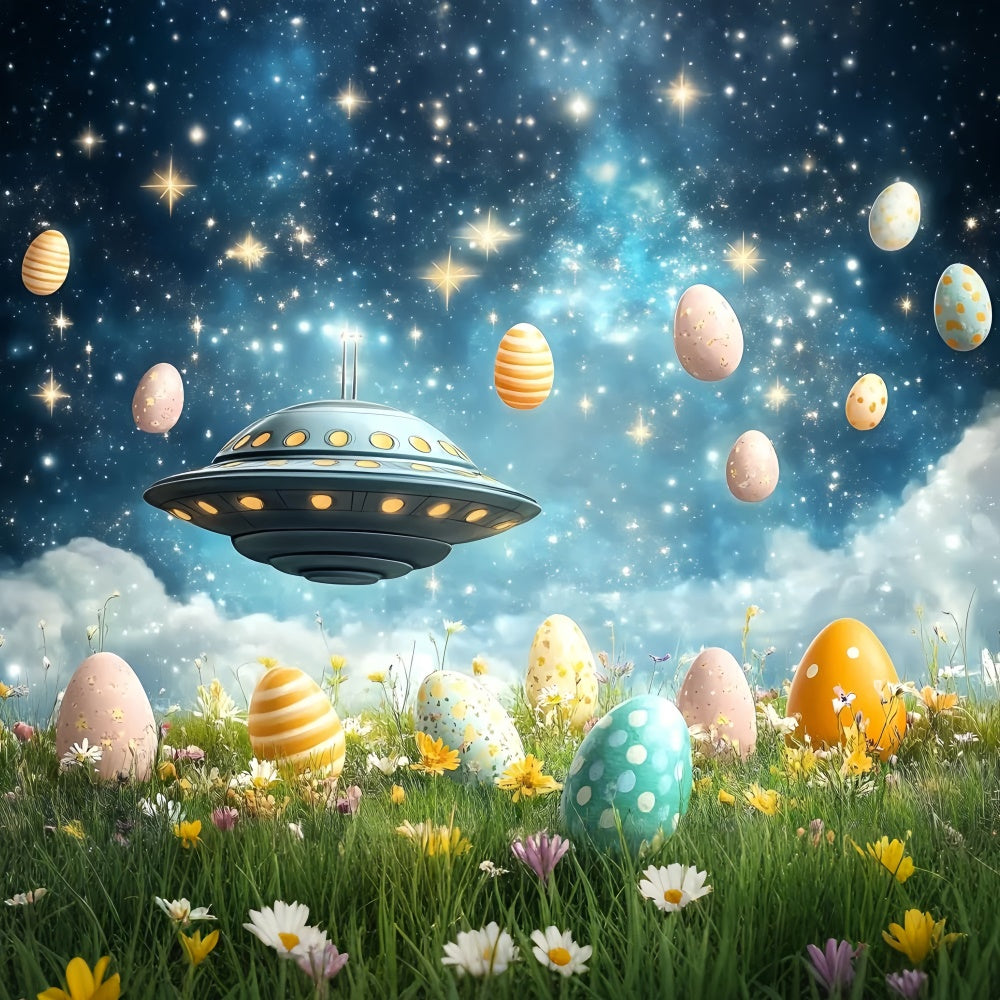 Easter Backdrop Photography Easter Space Egg Adventure Backdrop CSH2-49