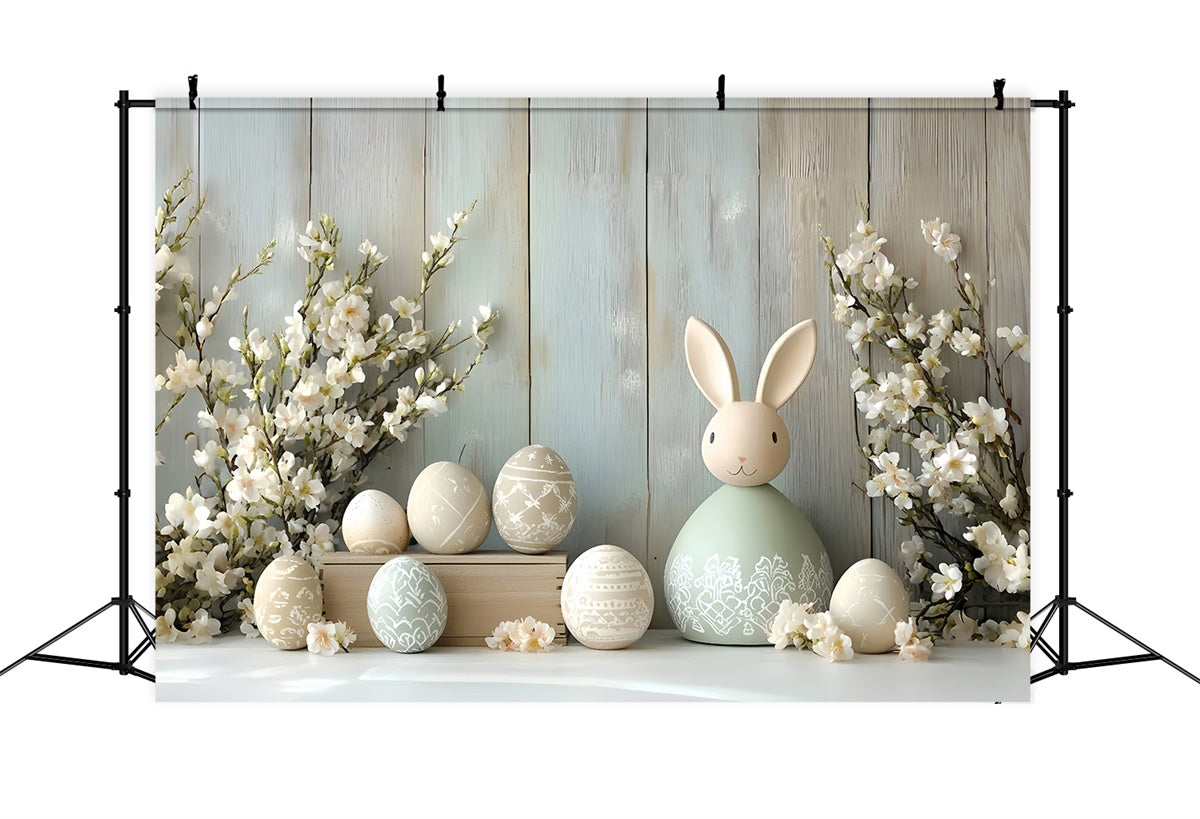 Photo Backdrops Easter Elegant Bunny Festive Eggs Backdrop CSH2-53