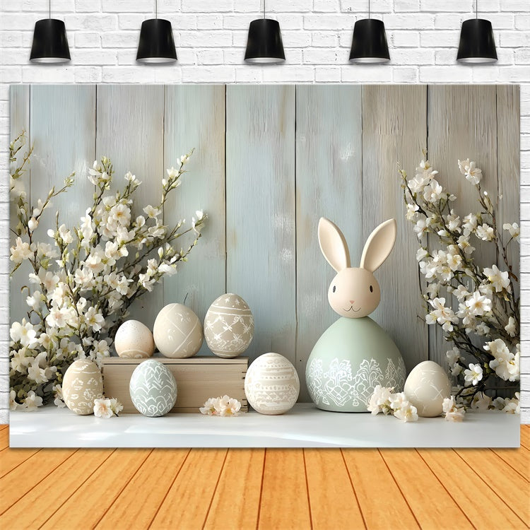 Photo Backdrops Easter Elegant Bunny Festive Eggs Backdrop CSH2-53