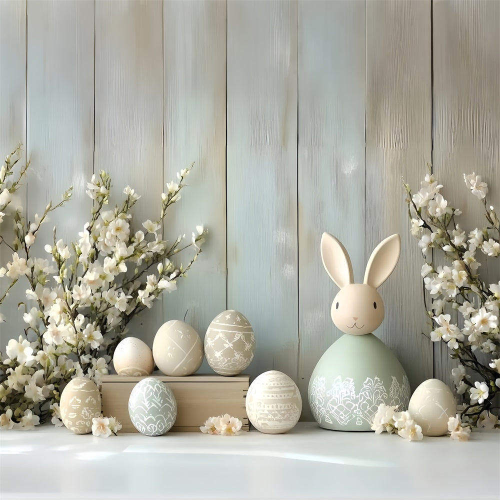 Photo Backdrops Easter Elegant Bunny Festive Eggs Backdrop CSH2-53