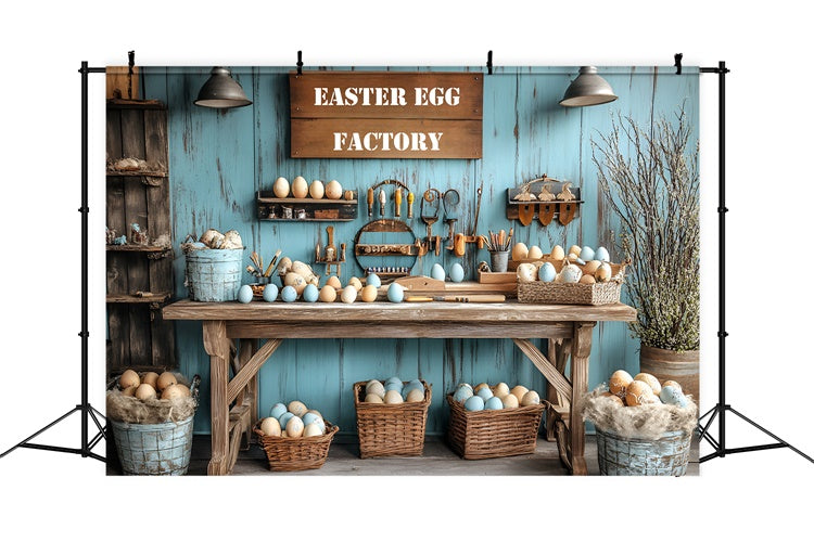 Easter Photo Backdrop Creative Easter Egg Factory Backdrop CSH2-55