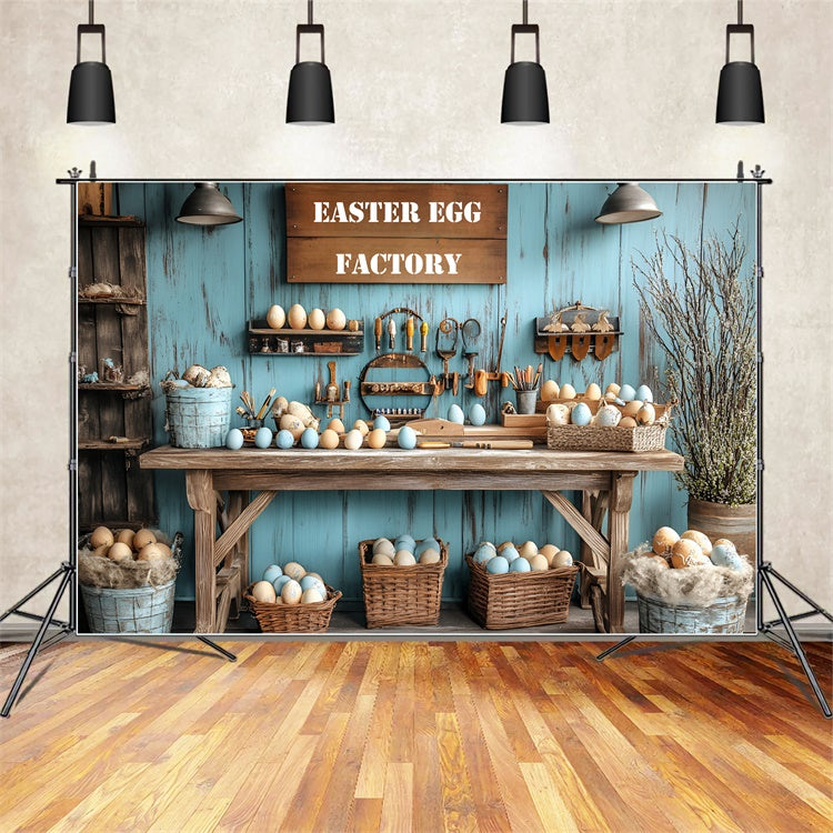 Easter Photo Backdrop Creative Easter Egg Factory Backdrop CSH2-55