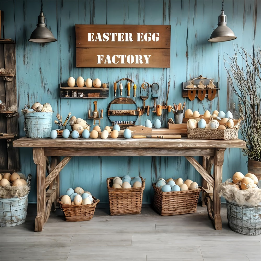 Easter Photo Backdrop Creative Easter Egg Factory Backdrop CSH2-55