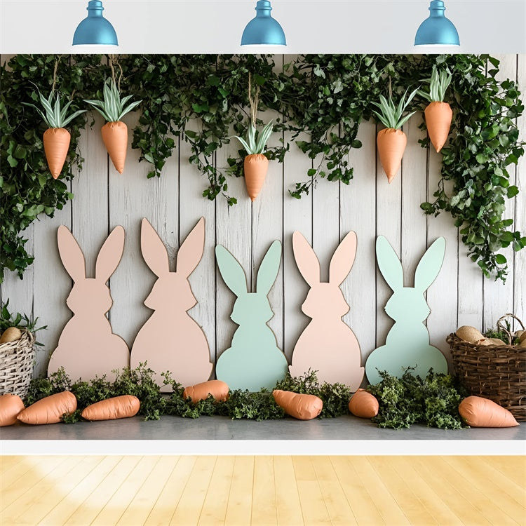 Easter Backdrops Ideas Carrot-Themed Bunny Display Backdrop CSH2-56