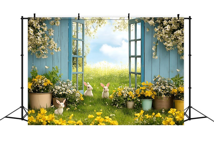 Easter Backdrop Photography Spring Bunny Sunny Meadow Backdrop CSH2-64