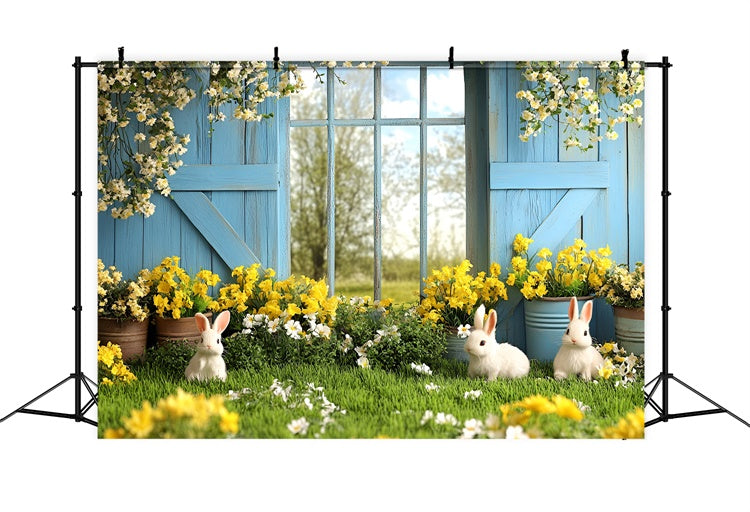 Photography Easter Backdrop Golden Bloom Bunny Meadow Backdrop CSH2-65