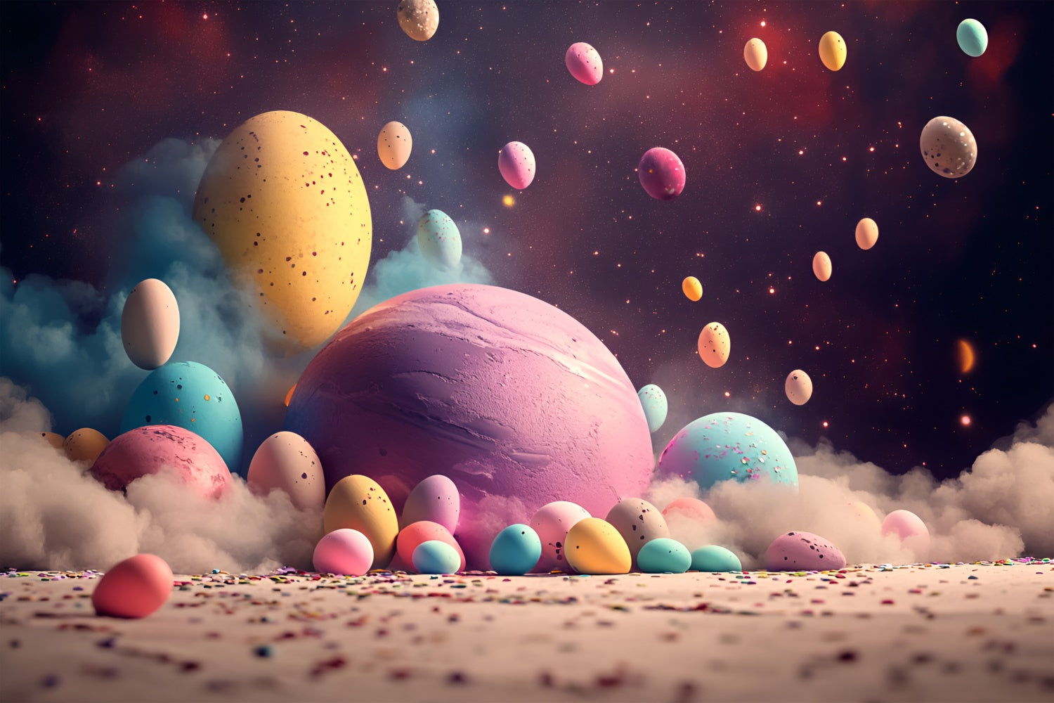 Easter Backdrop Ideas Galactic Easter Egg Fantasy Backdrop CSH2-73