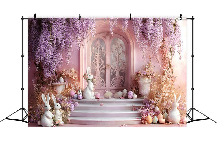 Easter Photo Backdrop Enchanted Easter Bunny Arch Backdrop CSH2-81