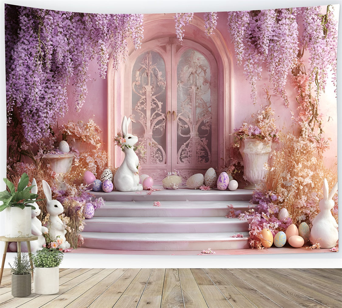 Easter Photo Backdrop Enchanted Easter Bunny Arch Backdrop CSH2-81