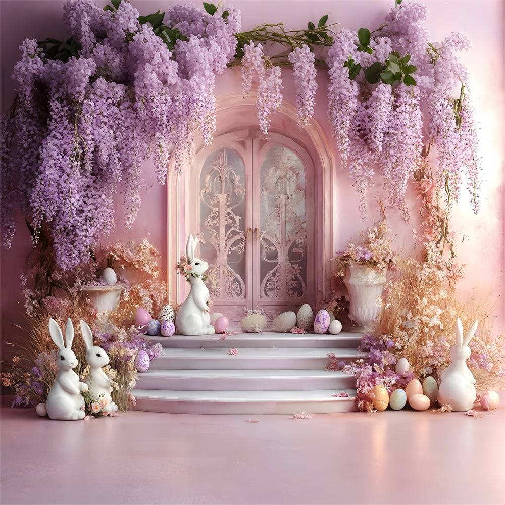 Easter Photo Backdrop Enchanted Easter Bunny Arch Backdrop CSH2-81