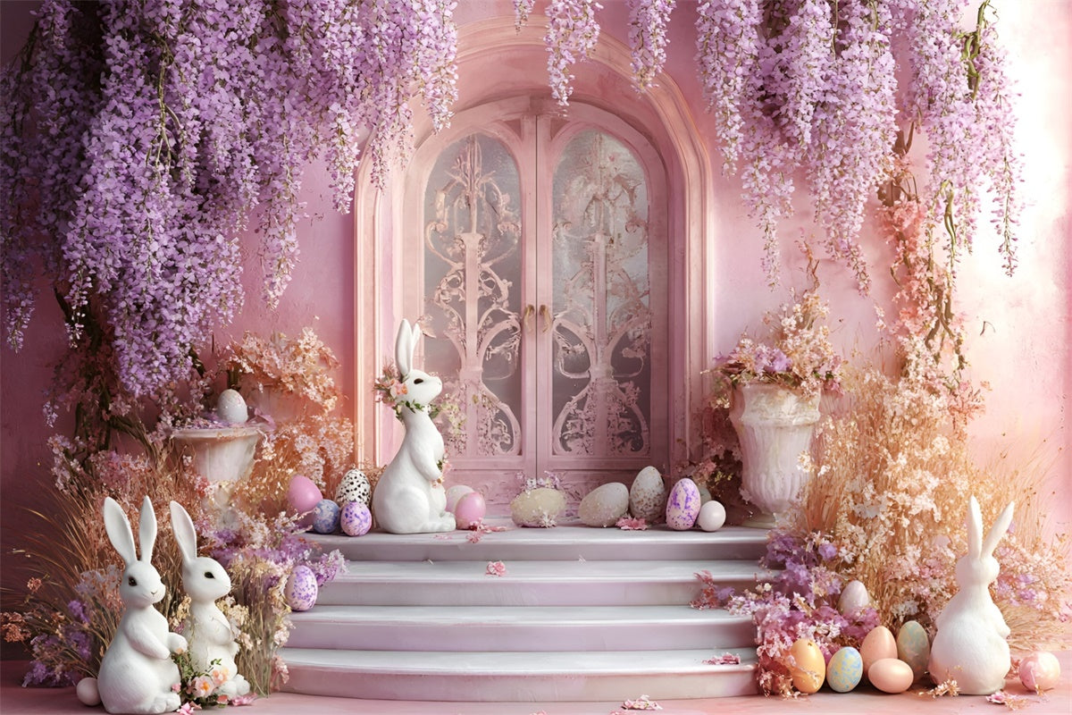 Easter Photo Backdrop Enchanted Easter Bunny Arch Backdrop CSH2-81