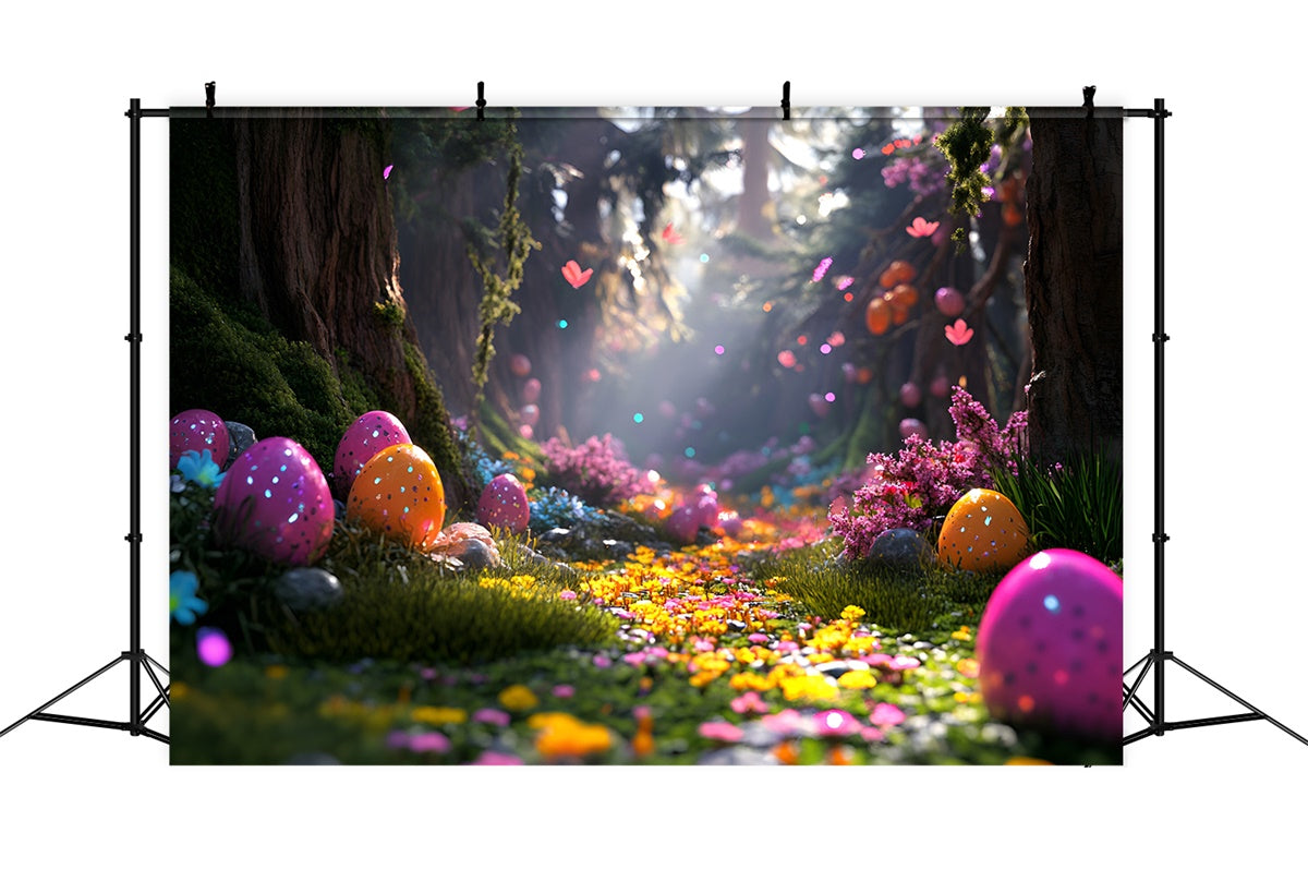 Photo Backdrops For Easter Fantasy Forest Egg Trail Backdrop CSH2-82