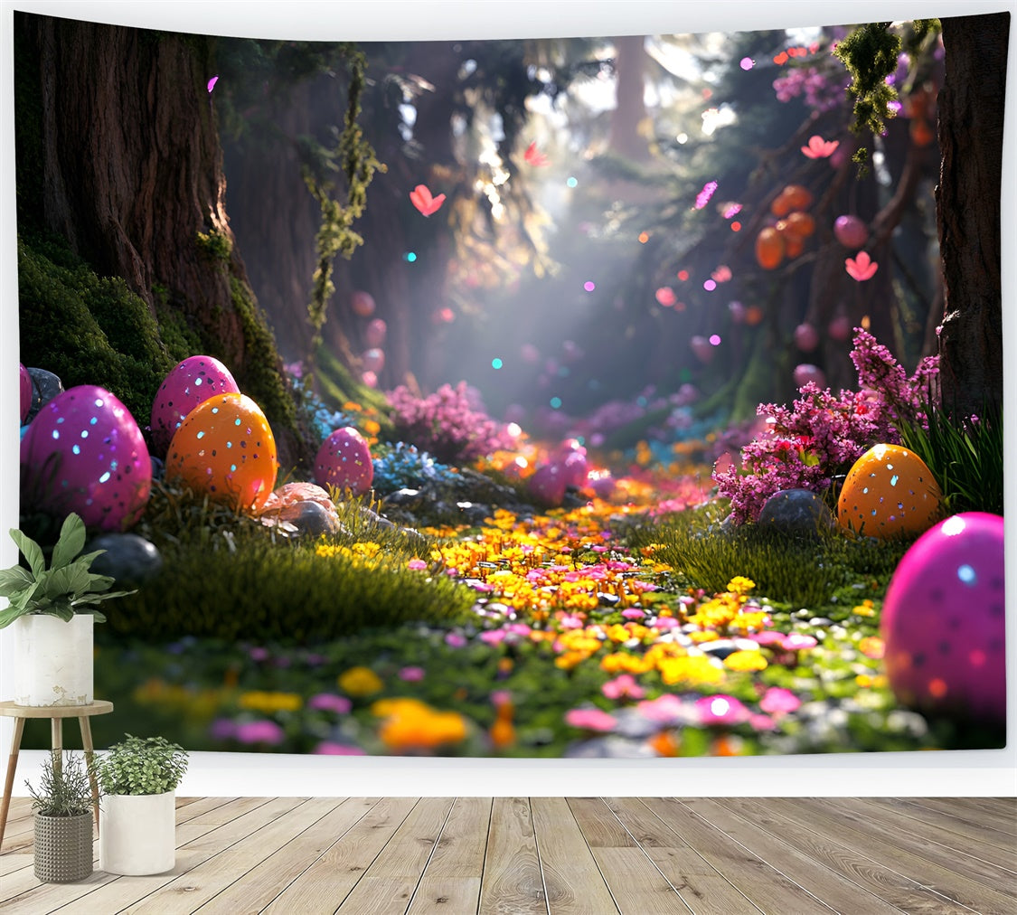 Photo Backdrops For Easter Fantasy Forest Egg Trail Backdrop CSH2-82