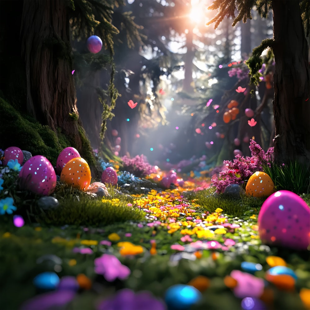 Photo Backdrops For Easter Fantasy Forest Egg Trail Backdrop CSH2-82