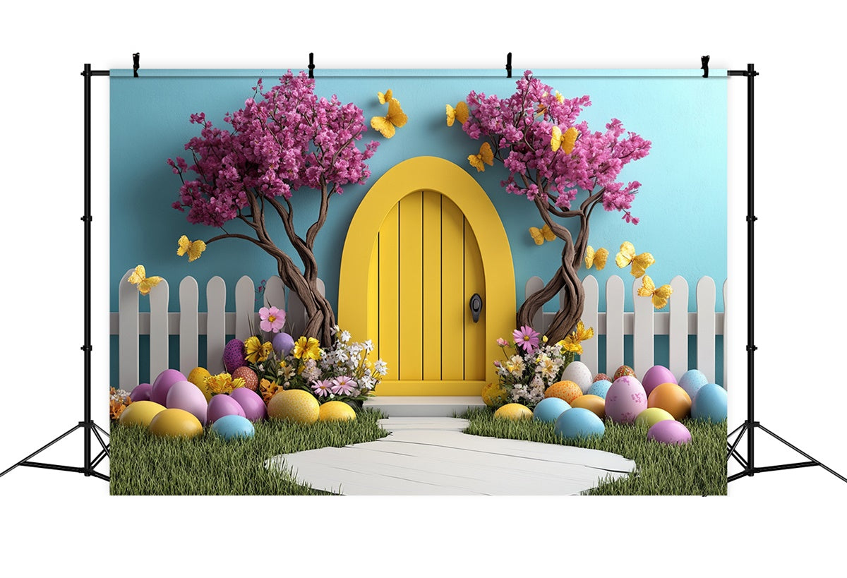 Easter Backdrop Ideas Spring Fairy Tale Yellow Arch Backdrop CSH2-90