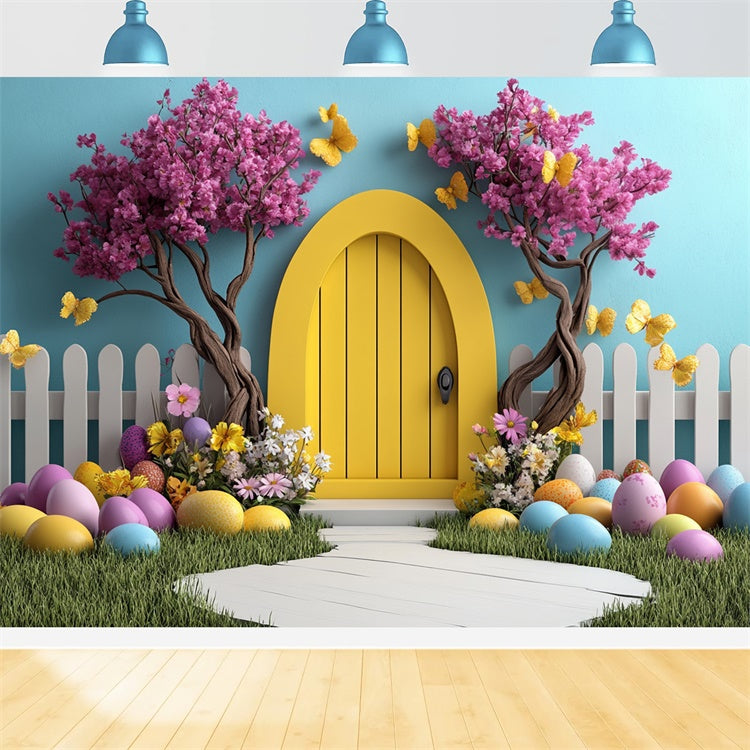 Easter Backdrop Ideas Spring Fairy Tale Yellow Arch Backdrop CSH2-90