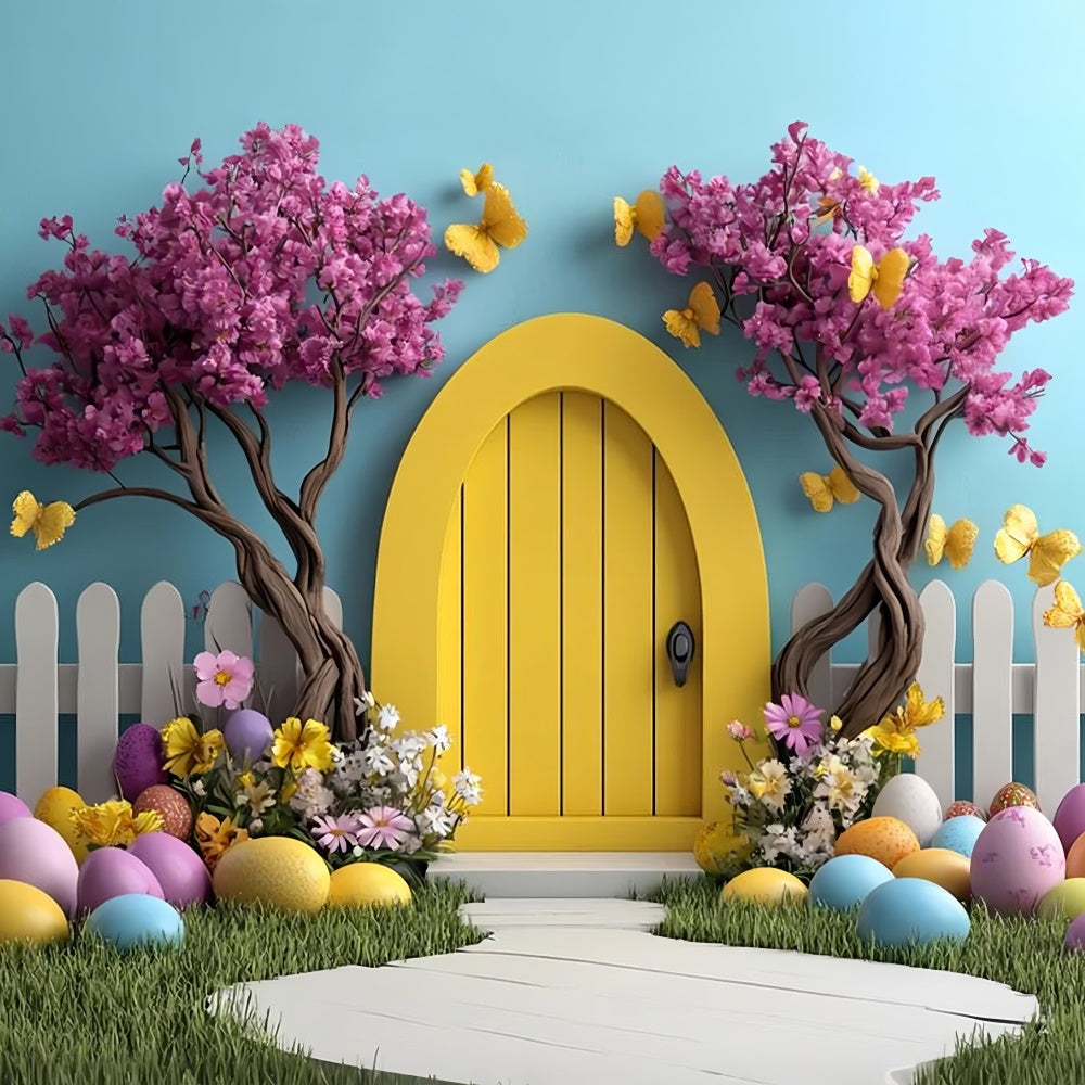 Easter Backdrop Ideas Spring Fairy Tale Yellow Arch Backdrop CSH2-90