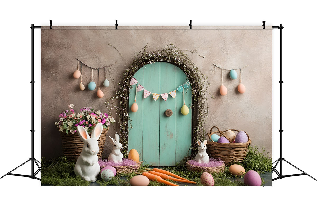 Easter Backdrop Photography Soft Pastel Bunny Garden Backdrop CSH2-95