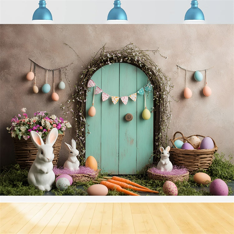 Easter Backdrop Photography Soft Pastel Bunny Garden Backdrop CSH2-95