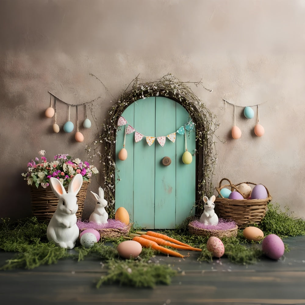 Easter Backdrop Photography Soft Pastel Bunny Garden Backdrop CSH2-95