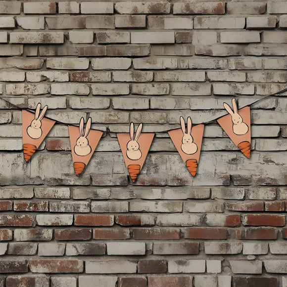 Easter Backdrop Vintage Brick Wall Bunny Carrot Backdrop CSH2-97