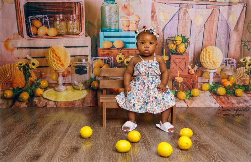 Lemonade Stand Summer Fresh Lemon Backdrop D1062