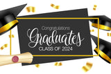 Graduations Graduates Party Backdrop Banner D1084