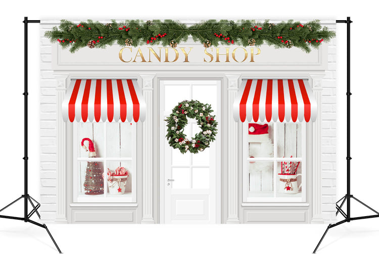 Christmas Candy Shop Decor Photography Backdrop D902 – Dbackdrop