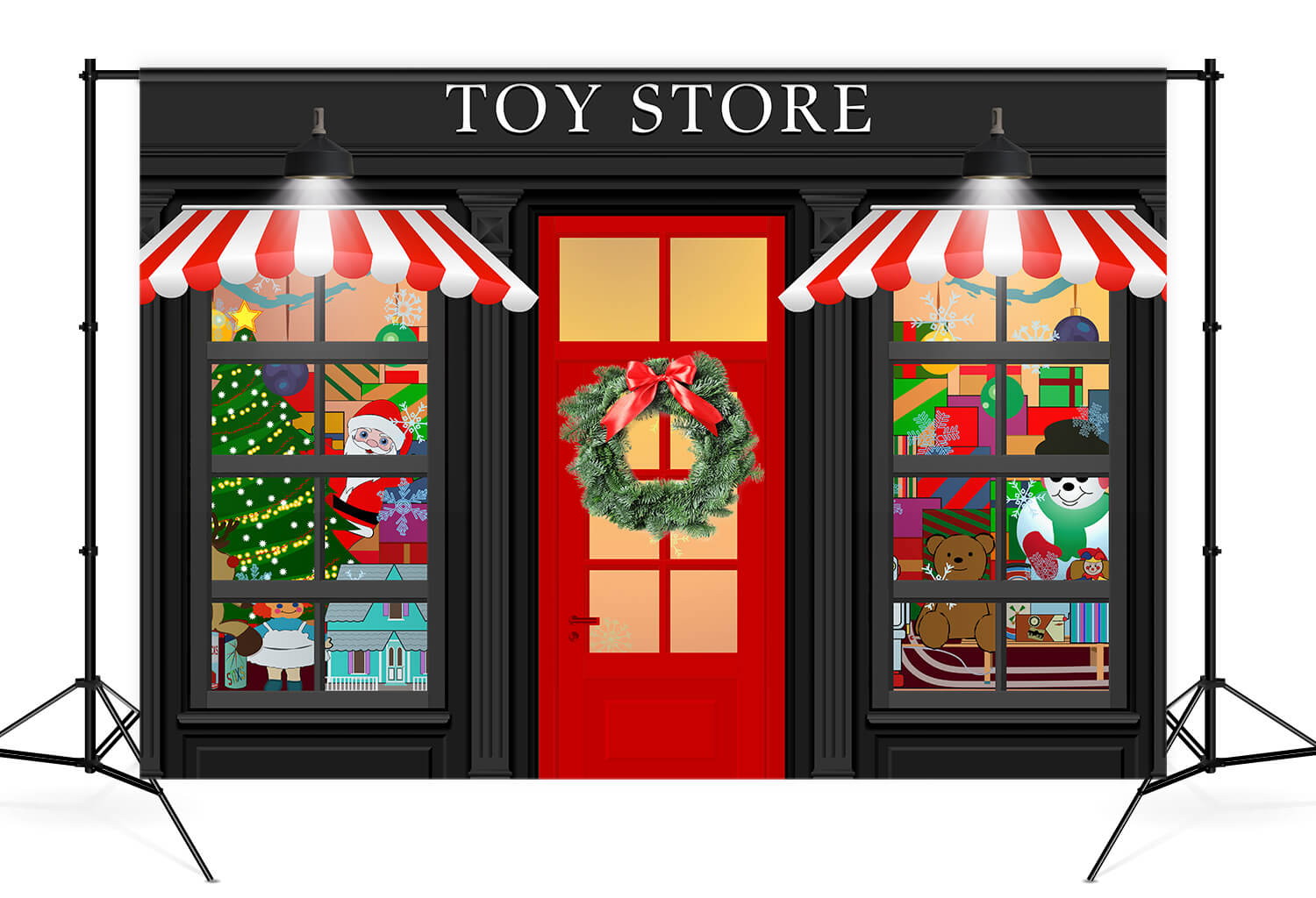 Christmas Toy Store Decoration Backdrop D929