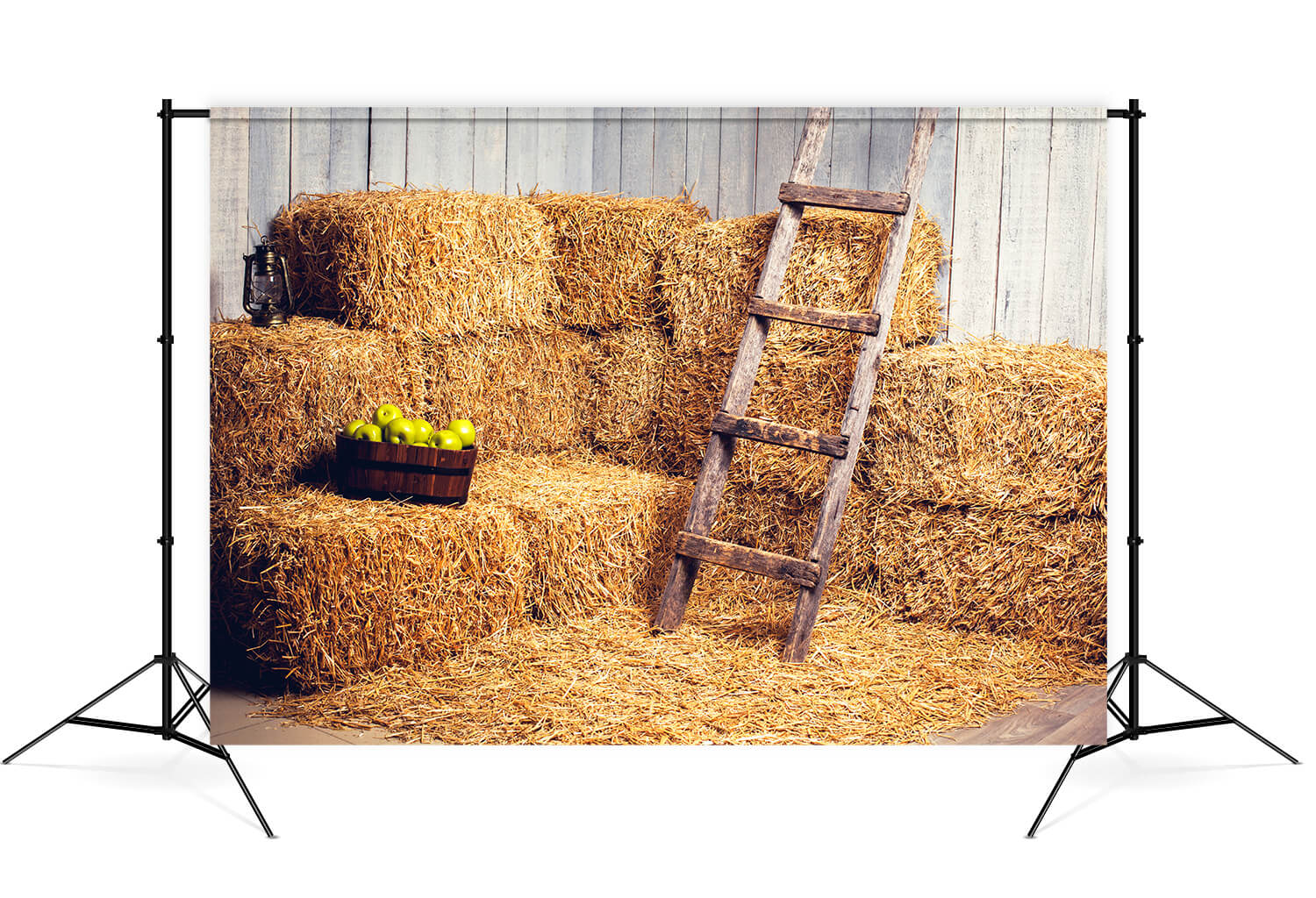 Western Barn Straw Farm Hay Photography Backdrop DBD-19355