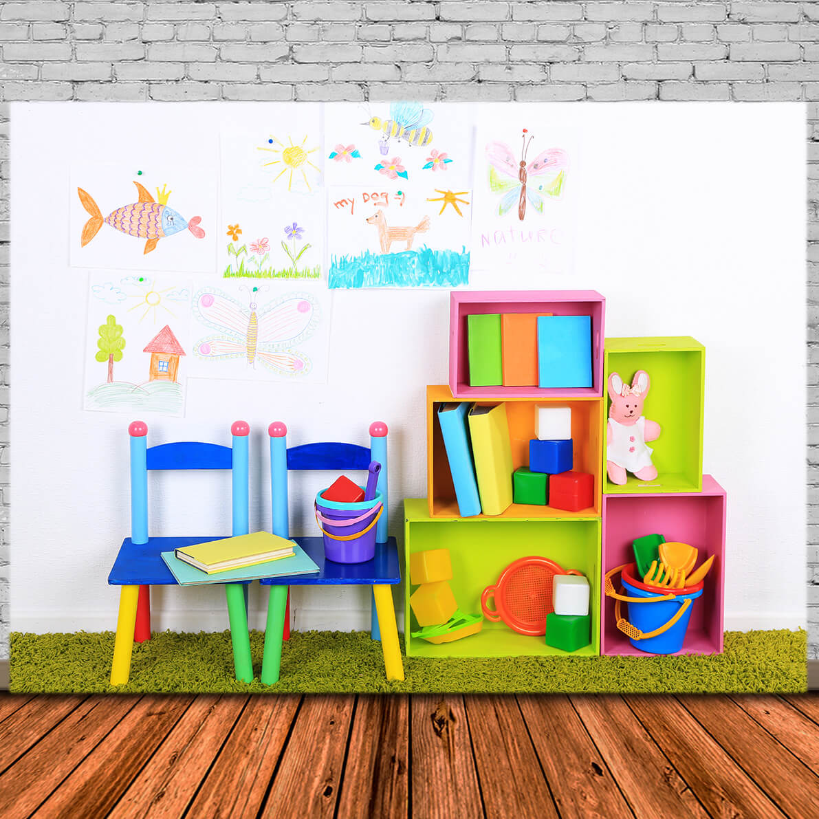 School Classroom Interior Photography Backdrop DBD7-10