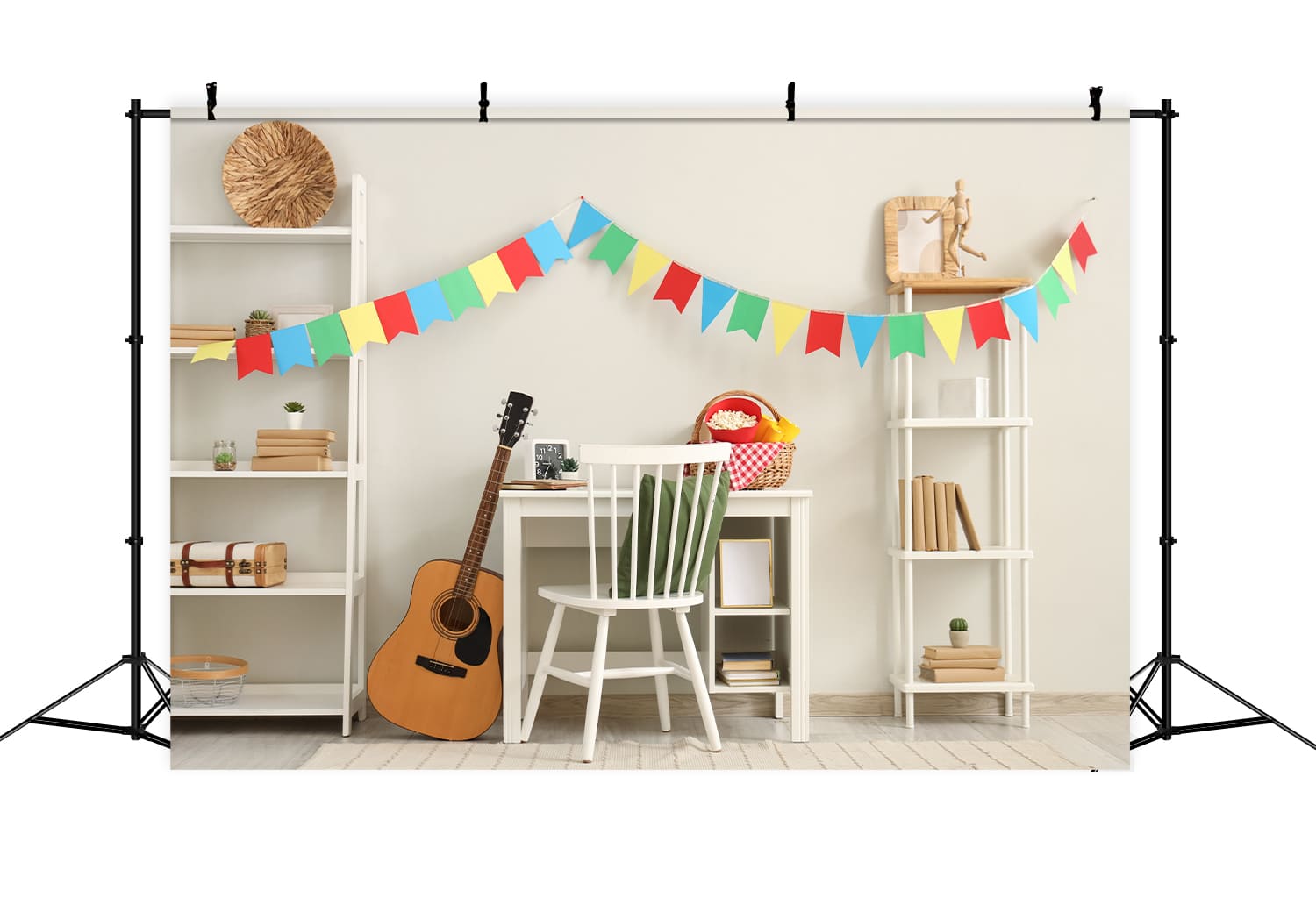 Decorated Study Room Back To School Backdrop DBD7-14