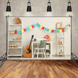 Decorated Study Room Back To School Backdrop DBD7-14