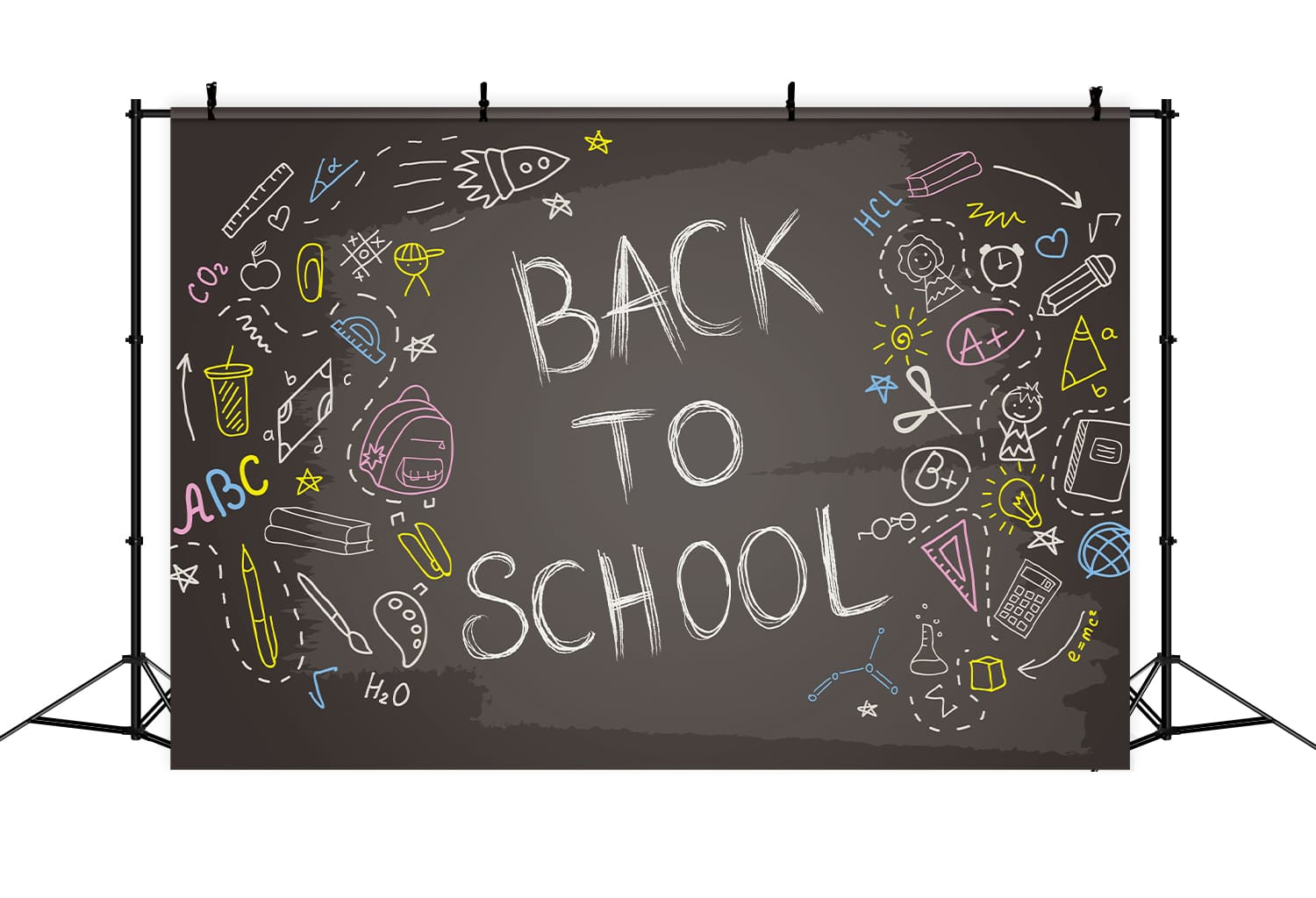 Chalk Writing Back to School Photography Backdrop DBD7-2