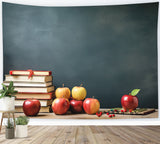 Chalkboard Books Apples Back to School Backdrop DBD7-21