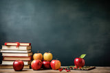 Chalkboard Books Apples Back to School Backdrop DBD7-21