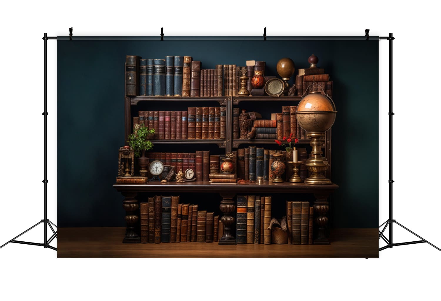 Back to School Bookshelf Classical Books Backdrop DBD7-22