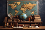 Back to School Globe Math Board Backdrop DBD7-31