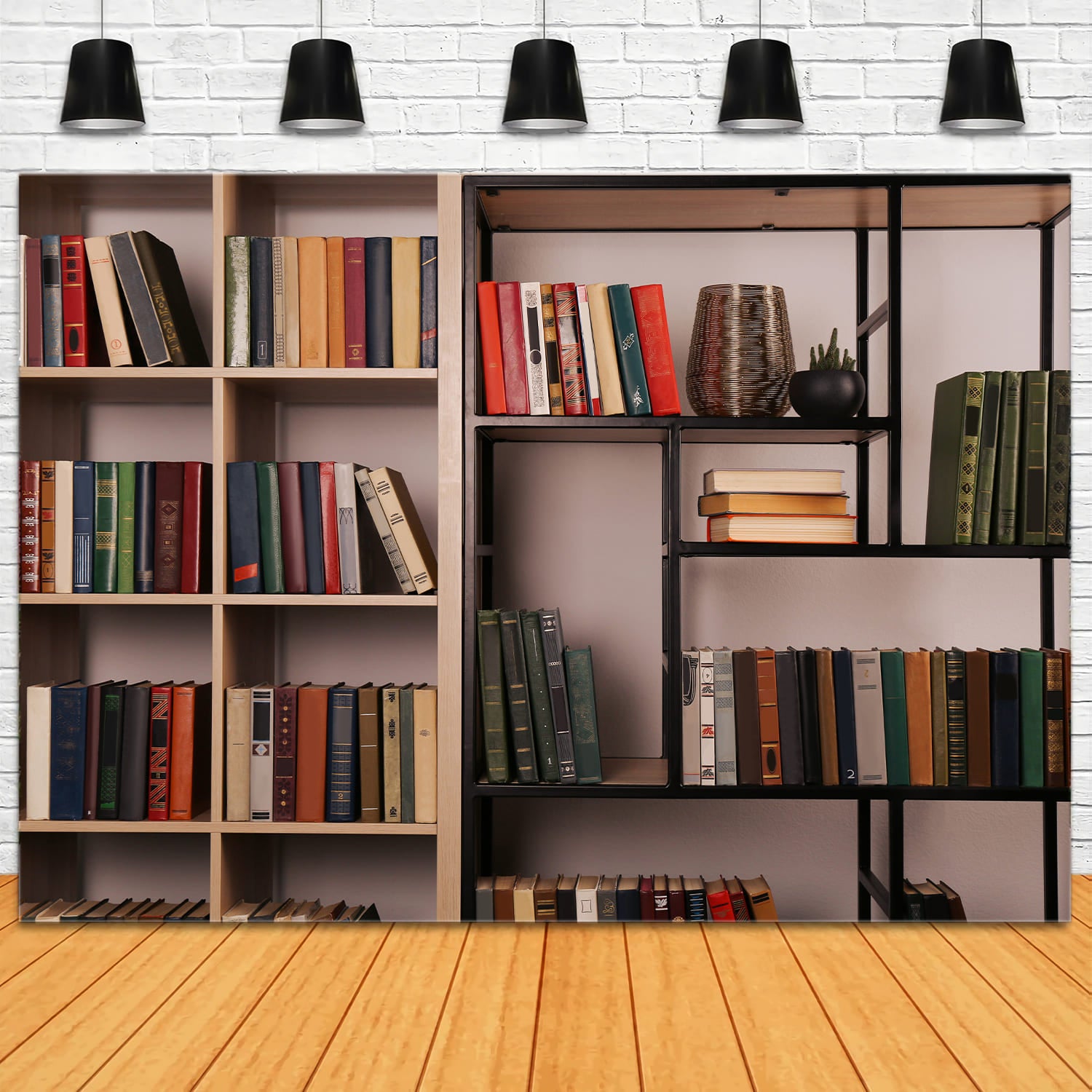 Bookshelf Back to School Photography Backdrop DBD7-32