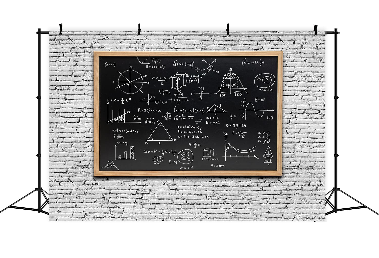 Math Equations Blackboard Back to School Backdrop DBD7-33