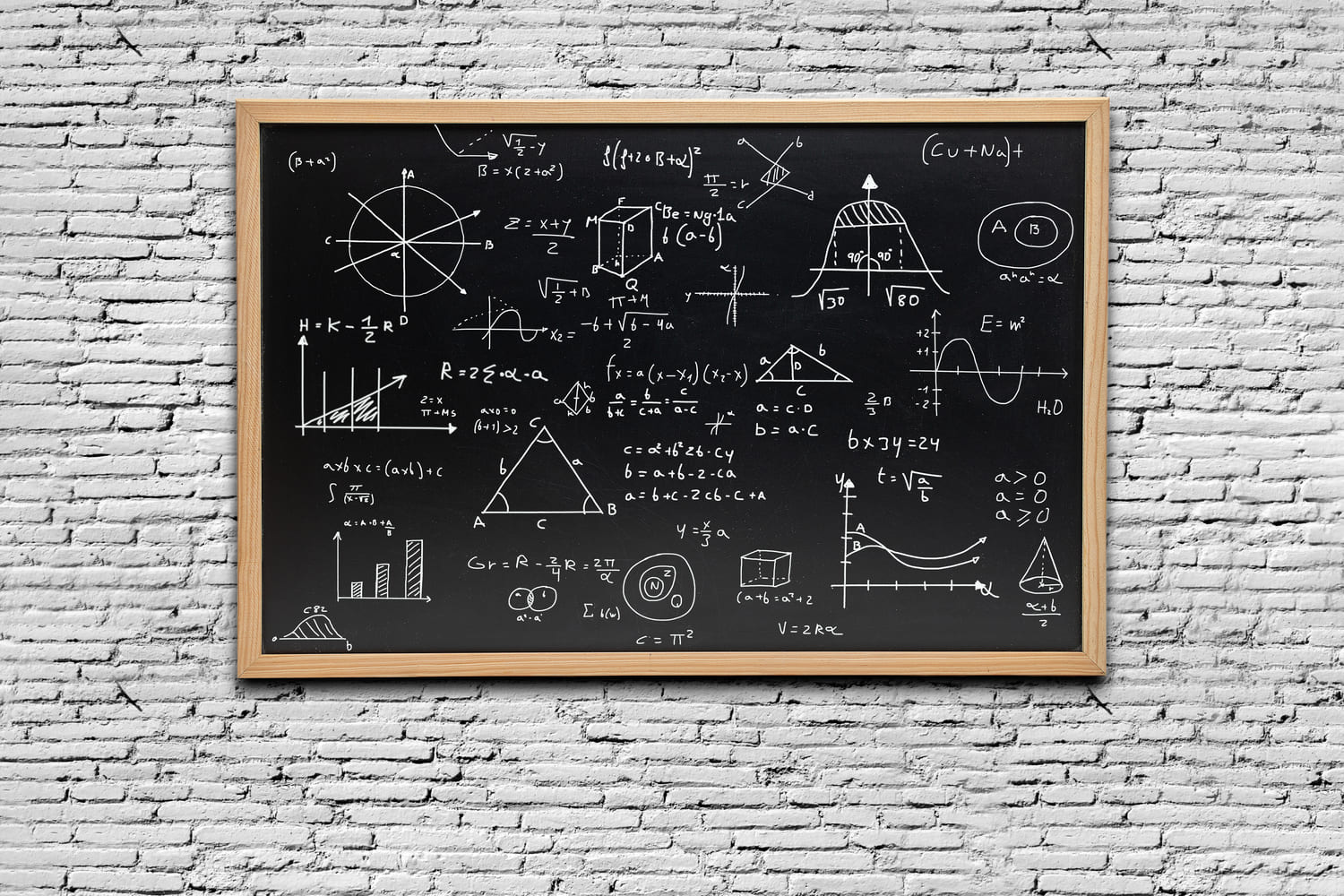 Math Equations Blackboard Back to School Backdrop DBD7-33