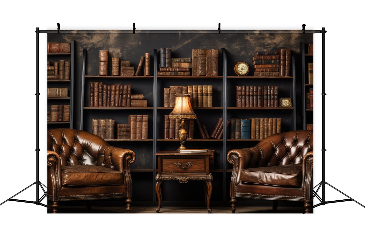 Back to School Classic Bookshelf Sofa Backdrop DBD7-35