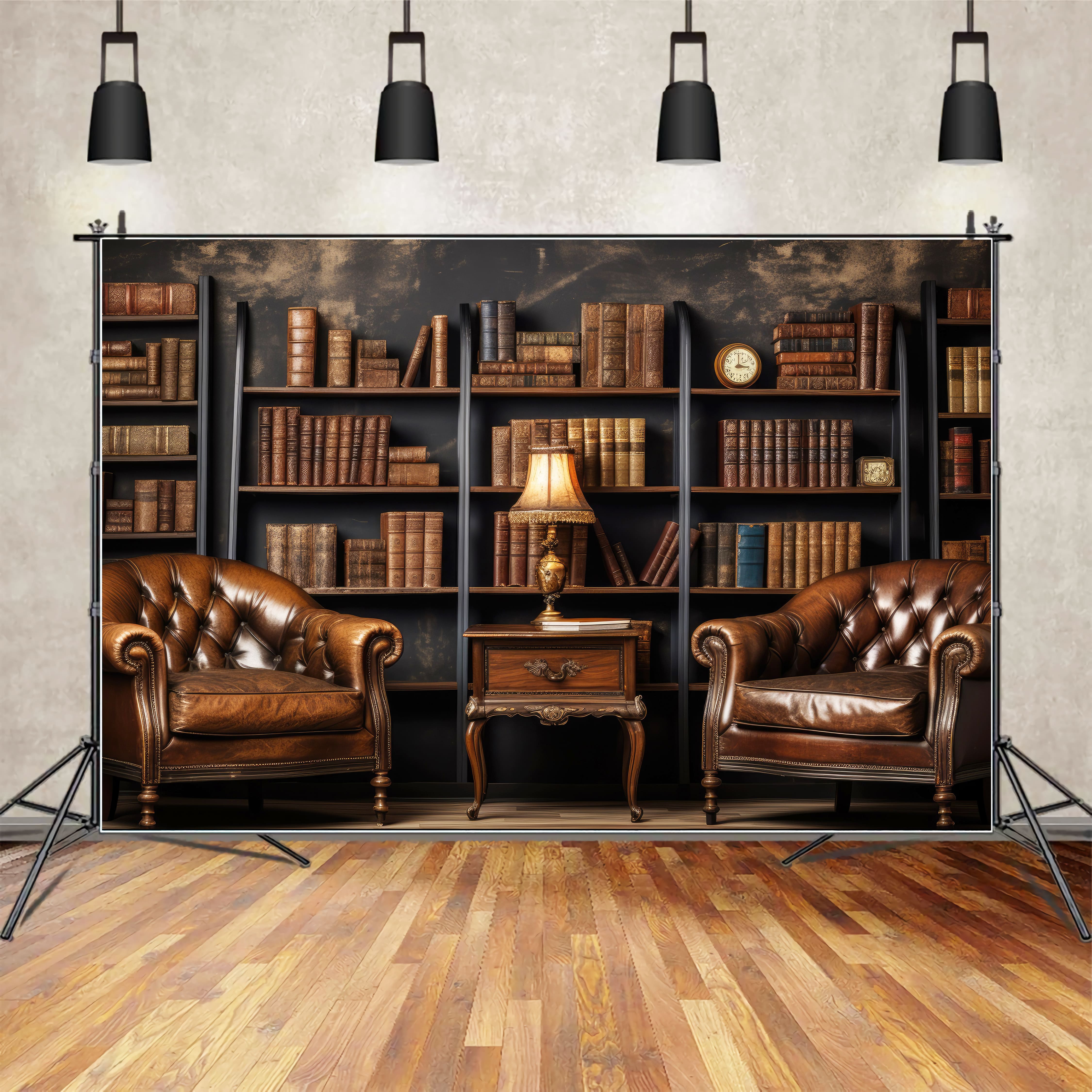 Back to School Classic Bookshelf Sofa Backdrop DBD7-35